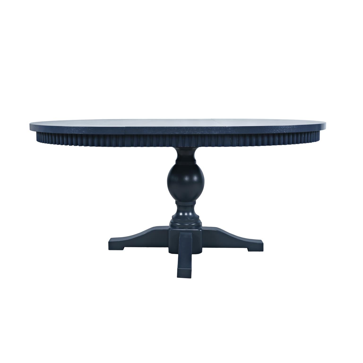 Westport Navy 66 Oval Dining Table & 4 Ladderback Chairs - Ornate Home