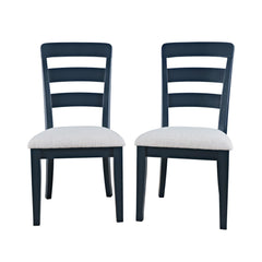 Westport Navy 72 Rect. Dining Table & 6 Ladderback Chairs - Ornate Home
