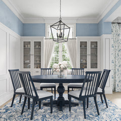 Westport Navy Dowel Back Dining Chair (Set of 2) - Ornate Home