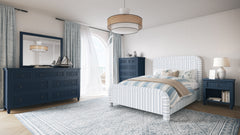 Westport Navy Full UPH Bed - Ornate Home