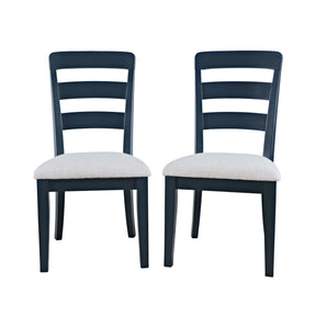 Westport Navy Ladderback Dining Chair (Set of 2) - Ornate Home