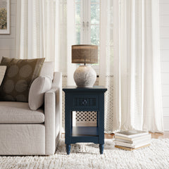 Westport Navy Leg Chairside Table - Ornate Home