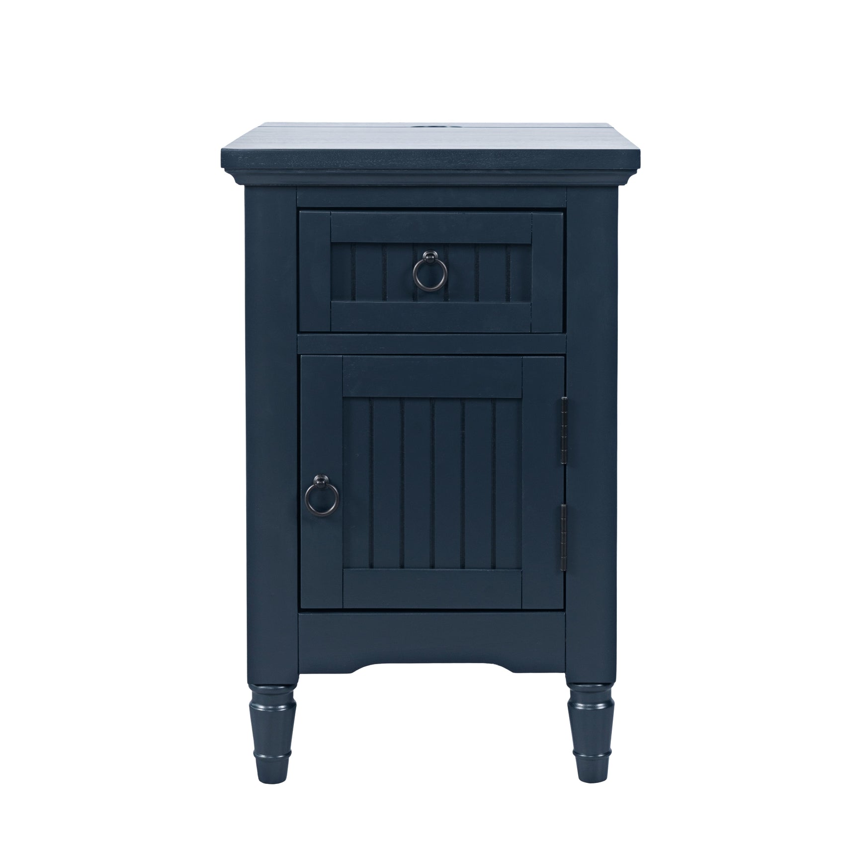 Westport Navy Power Chairside Table - Ornate Home