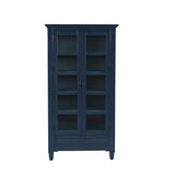 Westport Navy Tall Display Cabinet - Ornate Home