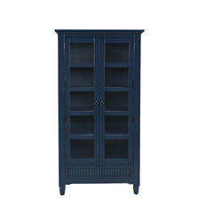 Westport Navy Tall Display Cabinet - Ornate Home