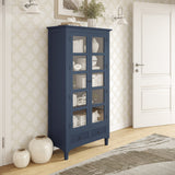 Westport Navy Tall Display Cabinet - Ornate Home