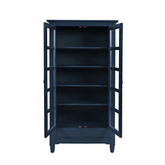 Westport Navy Tall Display Cabinet - Ornate Home