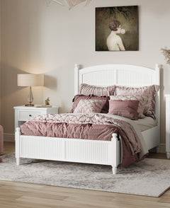 Westport White 3-Piece Full Bedroom Set - Ornate Home
