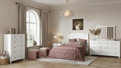 Westport White 4-Piece Full Bedroom Set - Ornate Home