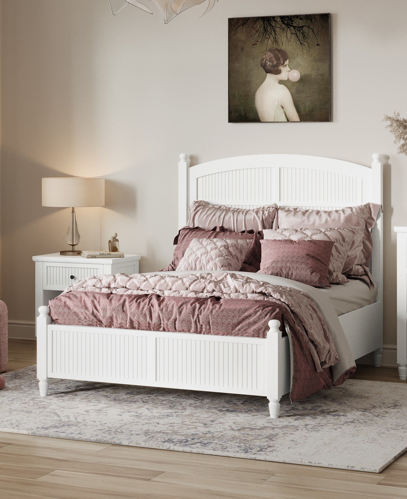 Westport White 4-Piece Full Bedroom Set - Ornate Home