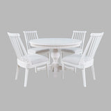 Westport White 66 Oval Dining Table & 4 Dowel Back Chairs - Ornate Home