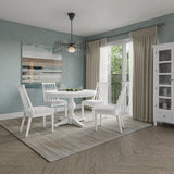 Westport White 66 Oval Dining Table & 4 Dowel Back Chairs - Ornate Home