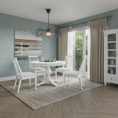 Westport White 66 Oval Dining Table & 4 Dowel Back Chairs - Ornate Home
