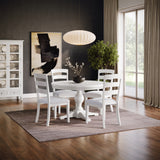 Westport White 66 Oval Dining Table & 4 Ladderback Chairs - Ornate Home