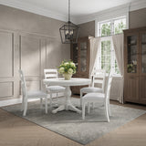 Westport White 66 Oval Dining Table & 4 Ladderback Chairs - Ornate Home