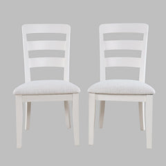 Westport White 66 Oval Dining Table & 6 Ladderback Chairs - Ornate Home
