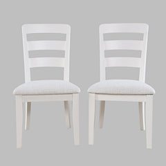 Westport White 72 Rect. Dining Table & 4 Ladderback Chairs - Ornate Home