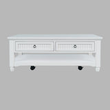 Westport White Castered Cocktail Table - Ornate Home