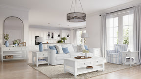 Westport White Castered Cocktail Table - Ornate Home