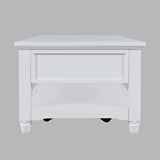 Westport White Castered Cocktail Table - Ornate Home