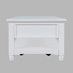 Westport White Castered Cocktail Table - Ornate Home