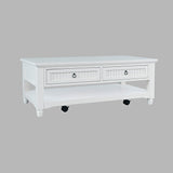 Westport White Castered Cocktail Table - Ornate Home