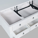 Westport White Castered Lift Top Cocktail Table - Ornate Home