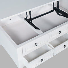 Westport White Castered Lift Top Cocktail Table - Ornate Home