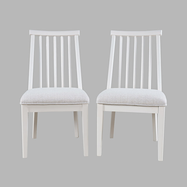 Westport White Dowel Back Dining Chair (Set of 2) - Ornate Home