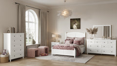 Westport White Full Panel Bed - Ornate Home