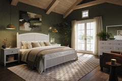 Westport White King Panel Bed - Ornate Home