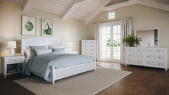 Westport White King Panel Bed - Ornate Home