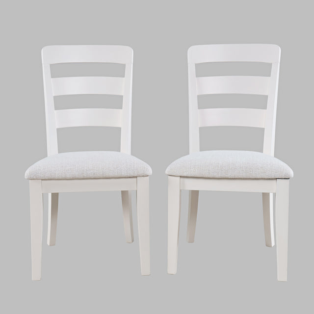Westport White Ladderback Dining Chair (Set of 2) - Ornate Home