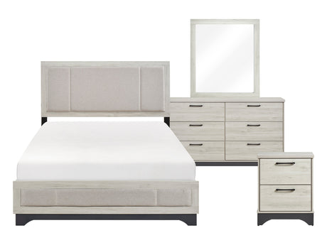 Westport White Oak/Beige 4-Piece Queen Bedroom Set - Ornate Home