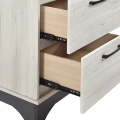 Westport White Oak/Beige 4-Piece Queen Bedroom Set - Ornate Home