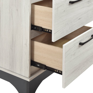 Westport White Oak/Beige 4-Piece Queen Bedroom Set - Ornate Home