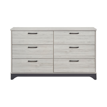 Westport White Oak/Beige 5-Piece Queen Bedroom Set - Ornate Home