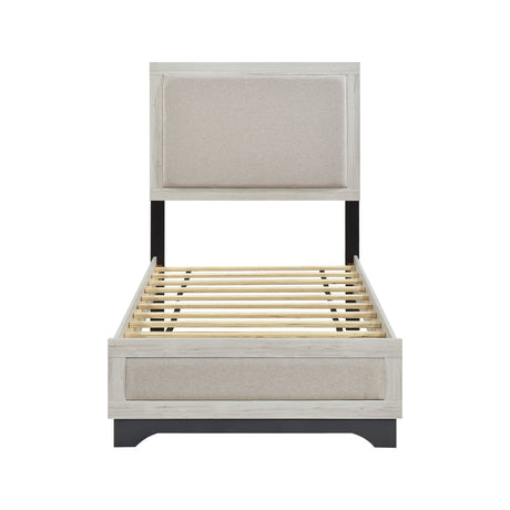 Westport White Oak/Beige 5-Piece Twin Bedroom Set - Ornate Home