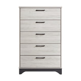 Westport White Oak/Beige 5-Piece Twin Bedroom Set - Ornate Home