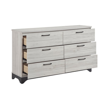 Westport White Oak/Beige 5-Piece Twin Bedroom Set - Ornate Home