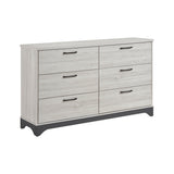 Westport White Oak/Beige 5-Piece Twin Bedroom Set - Ornate Home