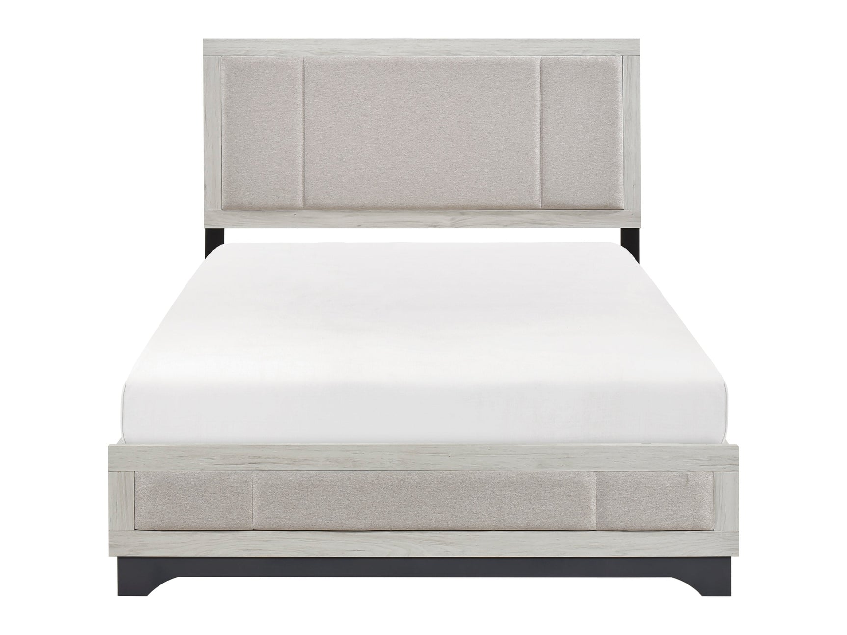 Westport White Oak/Beige Eastern King Platform Bed - Ornate Home