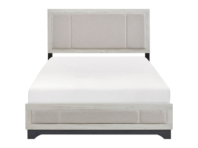 Westport White Oak/Beige Eastern King Platform Bed - Ornate Home