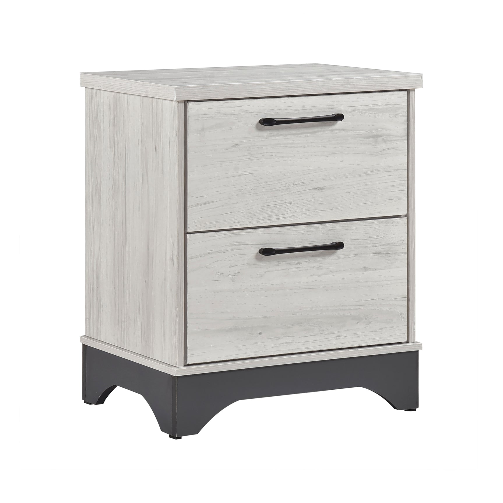Westport White Oak / Gray Nightstand - Ornate Home
