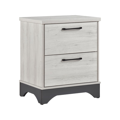 Westport White Oak / Gray Nightstand - Ornate Home