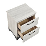 Westport White Oak / Gray Nightstand - Ornate Home