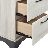 Westport White Oak / Gray Nightstand - Ornate Home