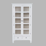 Westport White Tall Display Cabinet - Ornate Home