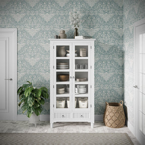 Westport White Tall Display Cabinet - Ornate Home