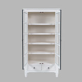 Westport White Tall Display Cabinet - Ornate Home